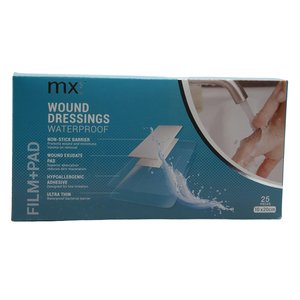 WOUND DRESSING MX FILM+PAD 10X20CM 25~