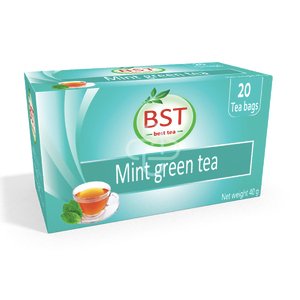 BST GREEN TEA MINT 40G - 20 TEA BAGS