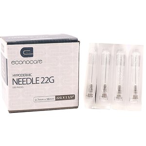 NEEDLE 22GX38MM ECONOCARE BLACK 100~