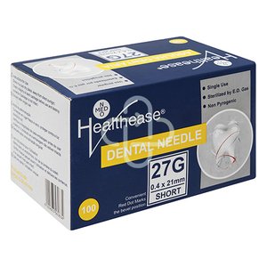 DENTAL NEEDLE 27GX21MM HEALTHEASE 100