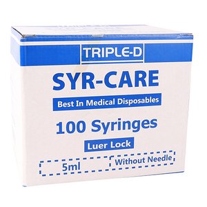 SYRI 5ML LUER LOCK SYR-CARE 100~