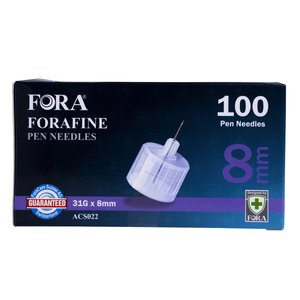 FORAFINE INSULIN PEN NEEDLE 31GX8MM 100
