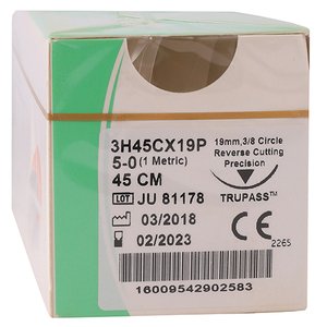 SUT TRULON NYLON 5/0 19MM RC 45CM 12~