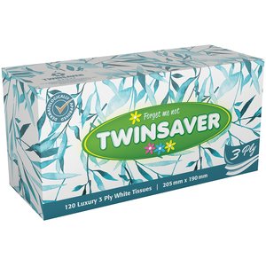 TISSUE TWINSAVER FACIAL 3PLY SUMMER 120
