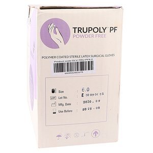 GLOVES TRUPOLY LATEX PF SIZE 6.0  50~