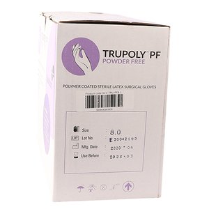 GLOVES TRUPOLY LATEX PF SIZE 8.0 50~