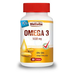 WELLVITA OMEGA 3 1000MG 90 SOFTGELS
