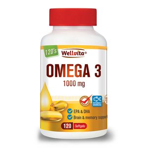 WELLVITA OMEGA 3 1000MG 120 SOFTGELS