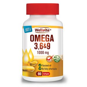 WELLVITA OMEGA 3&6&9 1000MG 90 SOFTGELS
