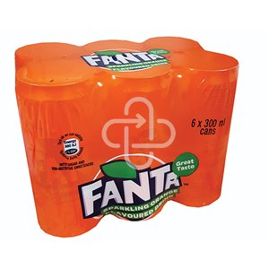 FANTA ORANGE CAN 6X300ML ~