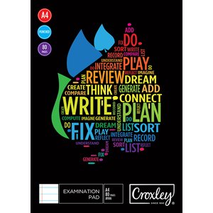 PAD A4 EXAM 80 SHEET CROXLEY UNPUNCHED 1