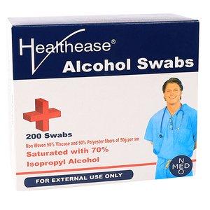 ALCOHOL SWABS HEALTHEASE 200