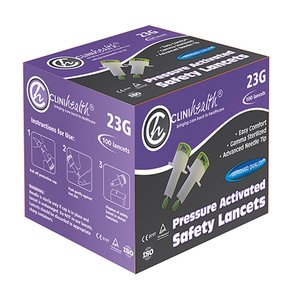 LANCET SAFETY 23Gx2.2MM CLINIHEALTH 100~