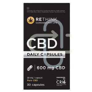 RETHINK CBD DAILY CAPSULES 600MG 30
