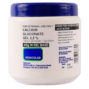 CALCIUM GLUCONATE GEL 500G MEDICOLAB