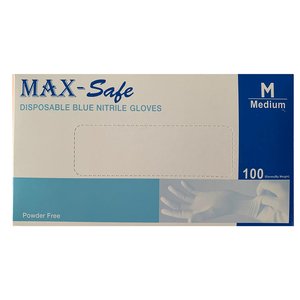 GLOVE EXAM NITRILE PF MAX-SAFE MED 100