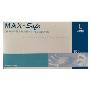 GLOVE EXAM NITRILE PF MAX-SAFE LARG 100