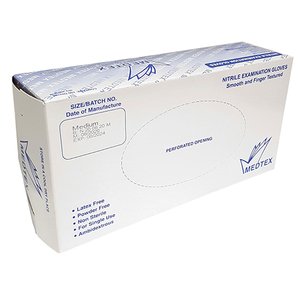 GLOVE EXAM NITRILE P/F MED MEDTEX 100~