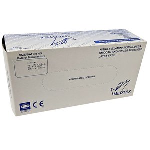 GLOVE EXAM NITRILE P/F LRGE MEDTEX 100~