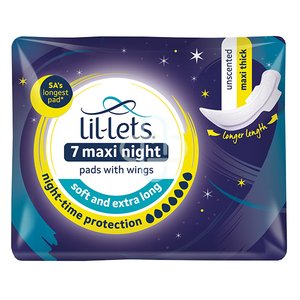 LIL-LETS MAXI NIGHT UNSCENTED 7 PADS