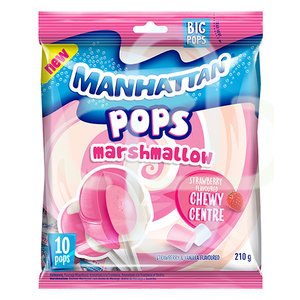 MANHATTAN MARSHMALLOW POPS  210GR