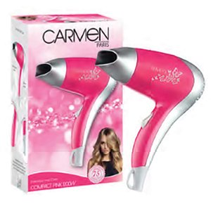 CARMEN COMPACT PINK 1200W HAIRDRYER 1