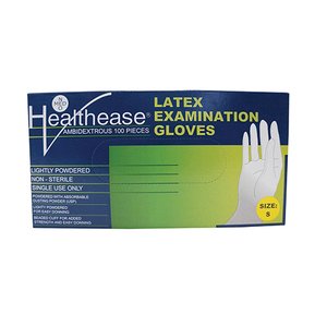 GLOVE LATEX LIGHTLY PWD HEALTHEASE S 100