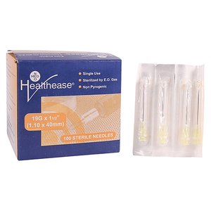 NEEDLE 19GX38MM HEALTHEASE IVORY 100~