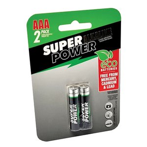 SUPER POWER ALKALINE BATTERIES AAA 2