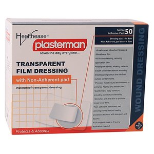DRESS TRANSP FILM & PAD 10X9CM H/EAS 50~