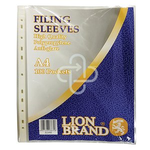 FILING SLEEVES A4 40mic LION 100~