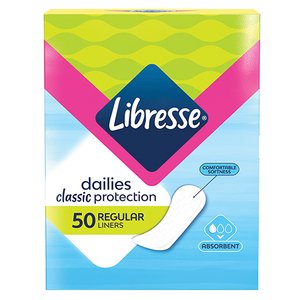 LIBRESSE DAILIES CLASSIC REG LINERS 50's