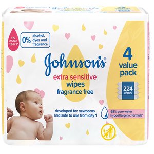 J&J BABY WIPES EXTRA SENSITIVE 6X56 ~