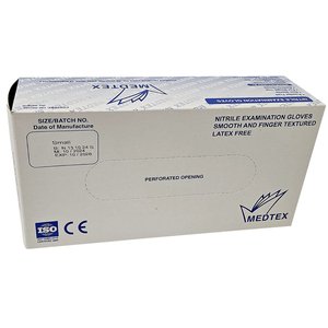GLOVE EXAM NITRILE P/F SMALL MEDTEX 100~
