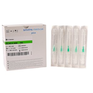 JELCO CLEAR 18G GREEN 50's