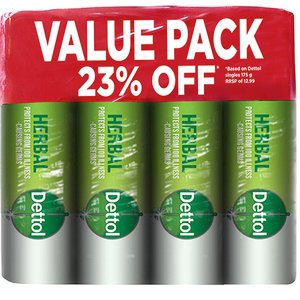 DETTOL SOAP HERBAL 4X175G VAP ~