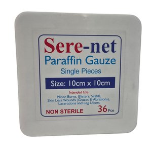 PARAFFIN GAUZE 10CMX10CM SERE-NET 36s