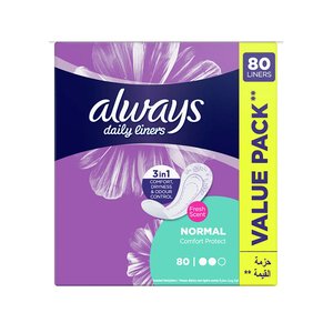 ALWAYS LINERS NORMAL SCENTED 80
