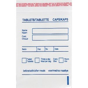 TABLET BAG PRINTED 75x115MM 1000~