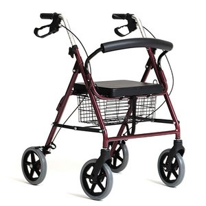 ROLLATOR 4 WHEEL WITH BASKET + BRAKES