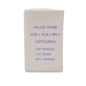 GAUZE N/S 5X5CM 8PLY MEDISTAR 100~
