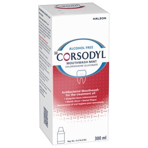 CORSODYL ALC FREE MINT MOUTH WASH 300ML