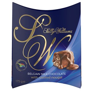 SALLY W BELGIA MILK CHOC ROAST NOUG 175G