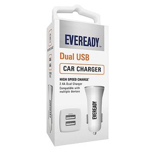 EVEREADY USB ADAPTER CAR DUAL 2.4A 1S