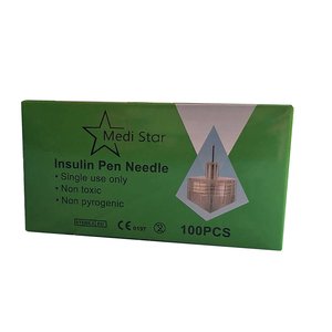 INSULIN PEN NEEDLE 32G 4MM MEDISTAR 100~