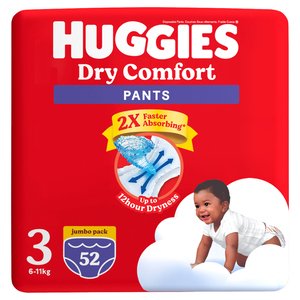 HUGGIES DRY COMFORT PANTS JUMBO 3 52X2