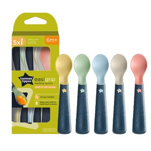 TOMMEE TIPPEE EASIGRIP SPOON 5PK 6M+