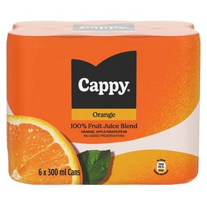 CAPPY STILL ORANGE CAN 6X300ML~
