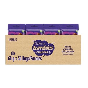CADBURY TUMBLES CHOCOLATE RAISIN 60GX36~