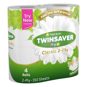 TWINSAVER 2PLY 350 SHEET 4 ROLLS